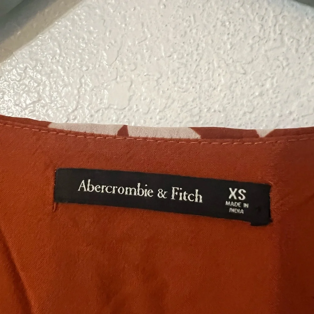 Abercrombie & Fitch Floral Orange Maxi Dress